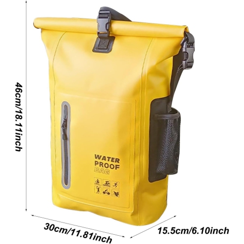 Sac à dos de rangement sec, sac à dos étanche, sac d'aventure de voyage extérieur, 25&nbsp;L de grande capacité, idéal pour l'extérieur et le camping