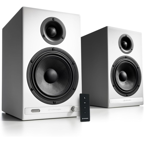 Audioengine HD6 150 Watt Bookshelf Speakers - Home Music System w/Bluetooth aptX-HD - White