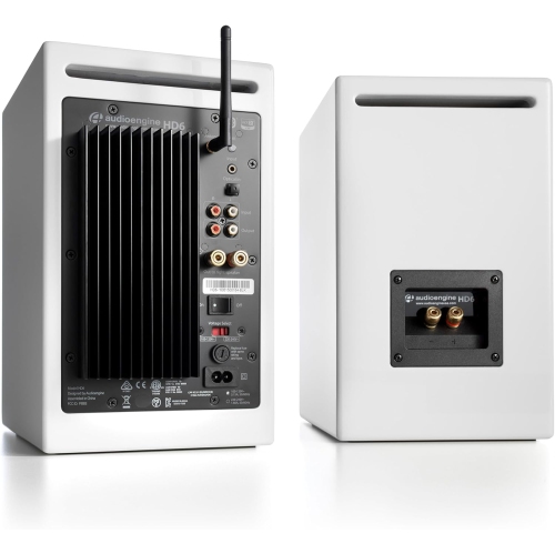Audioengine HD6 150 Watt Bookshelf Speakers - Home Music System w/Bluetooth aptX-HD - White