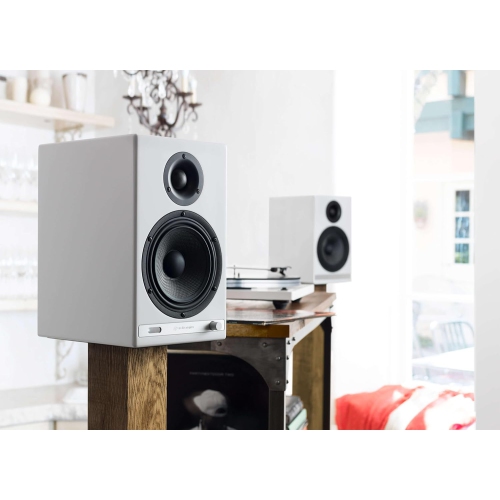 Audioengine HD6 150 Watt Bookshelf Speakers - Home Music System w/Bluetooth aptX-HD - White