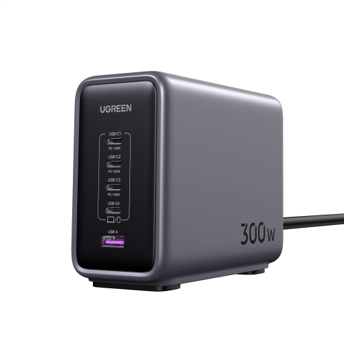 UGREEN 1*USB-A+4*USB-C 300W Desktop Fast Charger