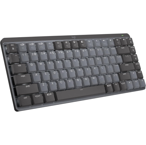 Remis à neuf - Clavier mécanique rétroéclairé sans fil MX Mini de Logitech, touches silencieuses tactiles, rétroéclairé, macOS, Windows Linux, iOS,