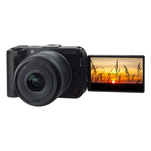 Ensemble appareil photo sans miroir EOS 50&nbsp;V 24.2&nbsp;Mpx de Canon avec objectif RF-S 14-30&nbsp;mm pour baladoémissions vidéo