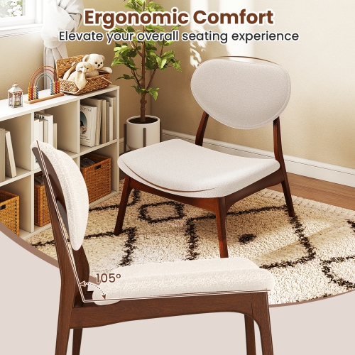 Gymax Accent Chairs Set of 2 w/ Side Table Living Room Chairs w/ Solid Wood Frame