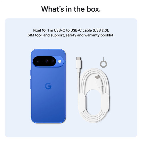 Pixel 10 256 Go de Google avec Virgin Plus - Noir volcanique - Financement mensuel