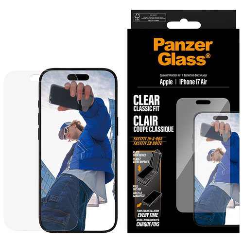 PanzerGlass Clear Classic-Fit Glass Screen Protector for iPhone Air