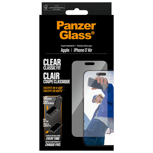 PanzerGlass Clear Classic-Fit Glass Screen Protector for iPhone Air