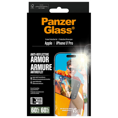 PanzerGlass Anti-Reflective Glass Screen Protector for iPhone 17 Pro