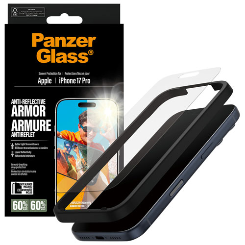 PanzerGlass Anti-Reflective Glass Screen Protector for iPhone 17 Pro
