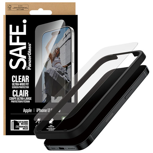 Protecteur d'écran en verre ultralarge SAFE de PanzerGlass pour iPhone 17/16 Pro