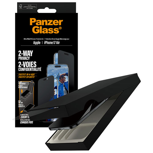 Protecteur d'écran en verre de confidentialité double sens de PanzerGlass pour iPhone Air