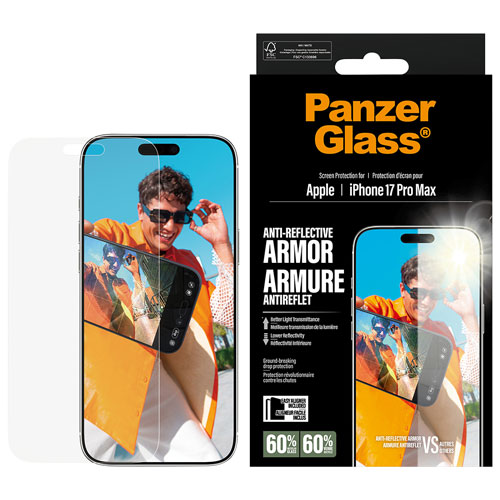 Protecteur d'écran en verre antireflet de PanzerGlass pour iPhone 17 Pro Max