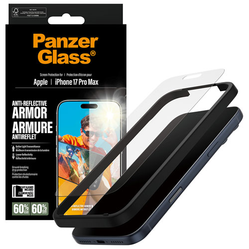 PanzerGlass Anti-Reflective Glass Screen Protector for iPhone 17 Pro Max