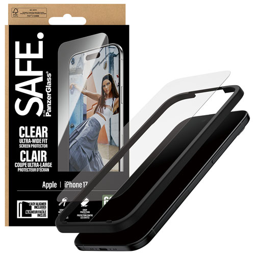Protecteur d'écran en verre ultralarge SAFE de PanzerGlass pour iPhone Air