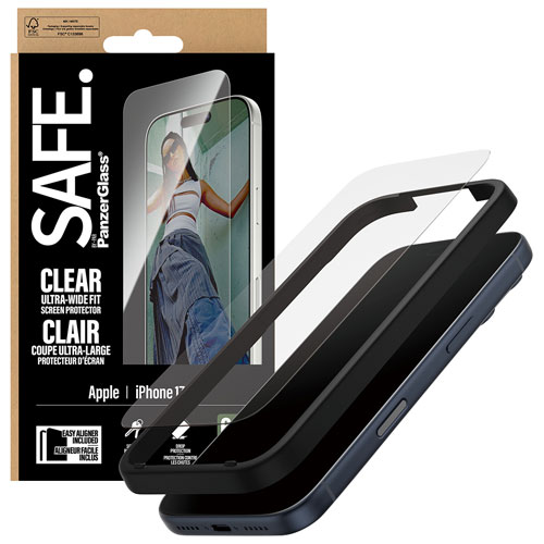 PanzerGlass SAFE Ultra-Wide Fit Glass Screen Protector for iPhone 17 Pro