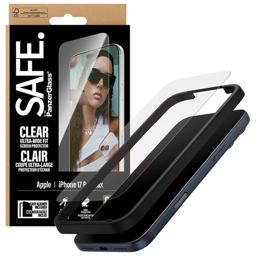 Protecteur d'écran en verre ultralarge SAFE de PanzerGlass pour iPhone 17 Pro Max