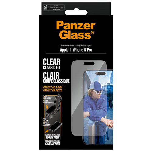 PanzerGlass Clear Classic-Fit Glass Screen Protector for iPhone 17 Pro