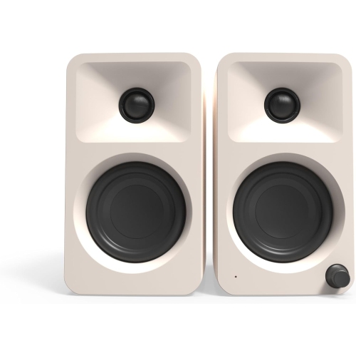 Kanto ORA 100W Powered Reference Desktop Speakers with Bluetooth and USB-C - Cream, Pair