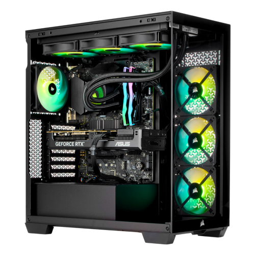 TECHNOID NOVA Black Gaming PC – NVIDIA Geforce RTX 5070 Ti – AMD Ryzen 7 7800X3D – 64GB DDR5 – 2TB SSD – AI Ready – VR Compatible – Win 11 Home