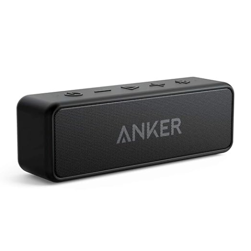 Anker Soundcore 2 Portable Bluetooth Speaker with 12W Stereo Sound, Bluetooth 5, Bassup, IPX7 Waterproof, 24-Hour Playtime, Wireless Stereo Pairing,
