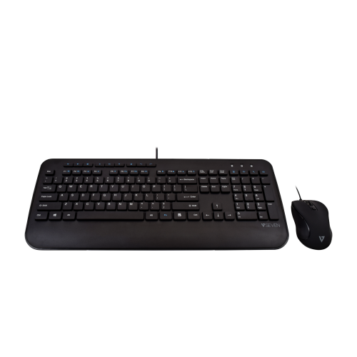 Wired Keyboard and Mouse Combo, Full-Sized Ergonomic Computer Keyboard with Palm Rest and Optical Wired Mouse for Windows, Mac OS Desktop/Laptop/PC