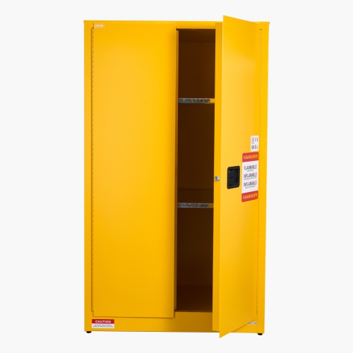 VEVOR 65 Gallon Flammable Cabinet, 37.9 x 34.0 x 65.0 Inch, Flammable Storage Cabinet with Adjustable Shelf, Cold-Rolled and Galvanized Steel Fire