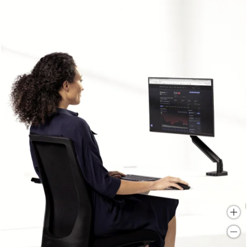 Fellowes Platinum Series Fully Adjustable Monitor Arm – Ergonomic Desk Mount for Single Monitor