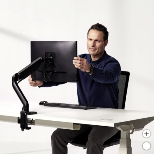Fellowes Platinum Series Fully Adjustable Monitor Arm – Ergonomic Desk Mount for Single Monitor
