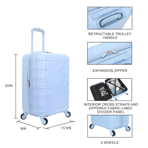 Assorted 20" Hard Case Carry-On Luggage