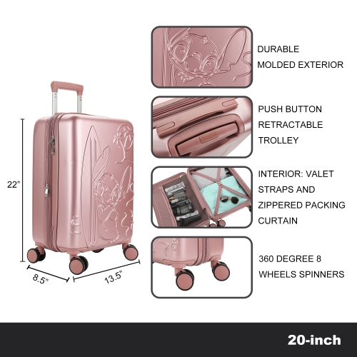 Bagage de cabine rigide de 20&nbsp;po assorti