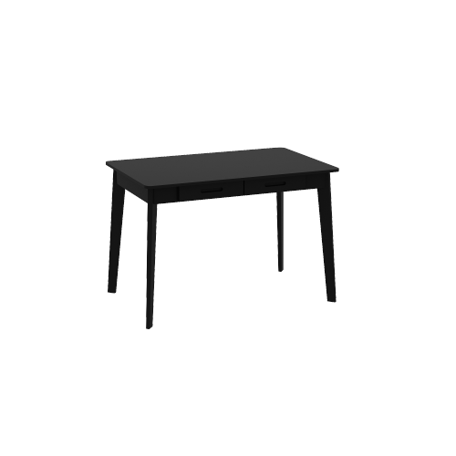 Famapy 47.2-Inch Black Modern Writing Desk with 2 Drawers – Sleek, Compact Design for Home Office or Living Room, White