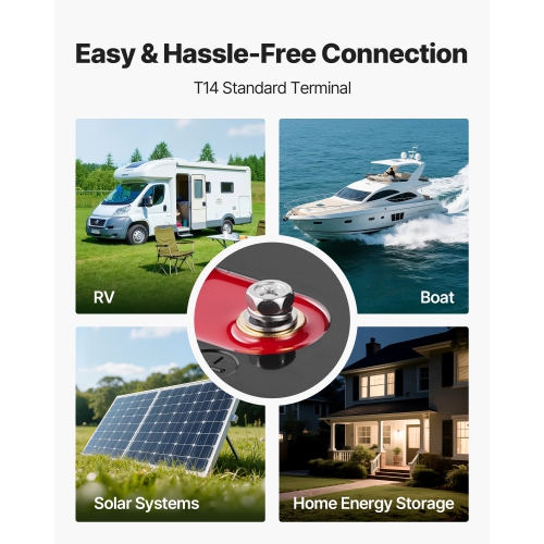 VEVOR 2 Pack 12V 280Ah LiFePO4 Battery, Up to 15000 Cycles, Deep Cycle Lithium Iron Phosphate Battery with Built-in BMS, Low Temp Protection, 10