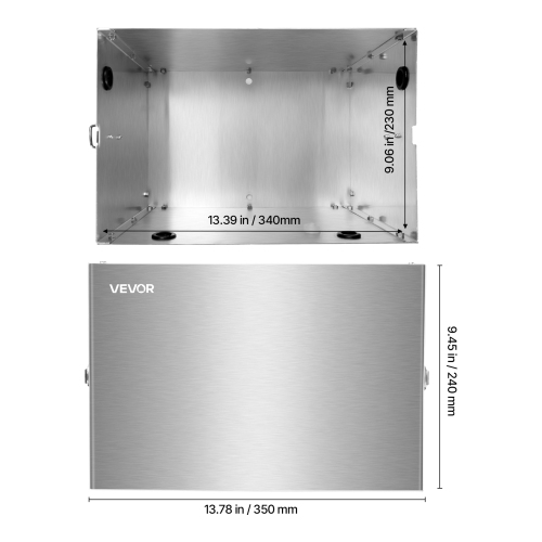 VEVOR Group 24/31 Battery Box, Trolling Motor Battery Box, Marine Batteries Case with Handles and Rubber-Grommet Cable Holes, Aluminum Alloy Shell