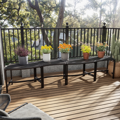 Famapy Set of 4 Black Metal Chairs – Modern Iron Frame, Wide Seat Design, Durable and Stylish,, Black