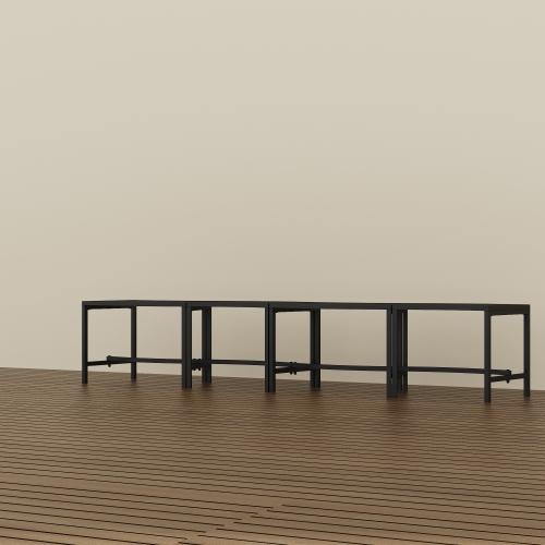 Famapy Set of 4 Black Metal Chairs – Modern Iron Frame, Wide Seat Design, Durable and Stylish,, Black