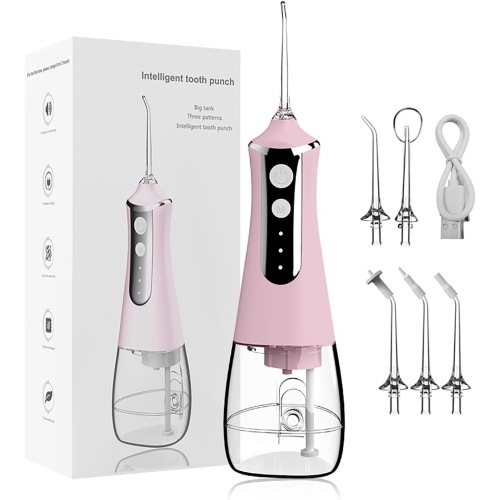 Irrigateur buccal électrique sans fil, nettoyant interdentaire, soin des dents et des gencives, hydropulseur, 3&nbsp;mois, 5 buses de rechange