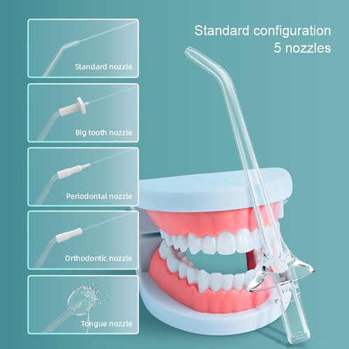Irrigateur dentaire rechargeable avec 5 buses, 4 mois, irrigateur pour le soin des broches