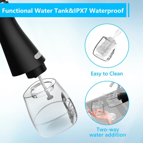 Irrigateur buccal électrique sans fil, nettoyant interdentaire, soin des dents et des gencives, hydropulseur, 3 mois, 5 buses de rechange