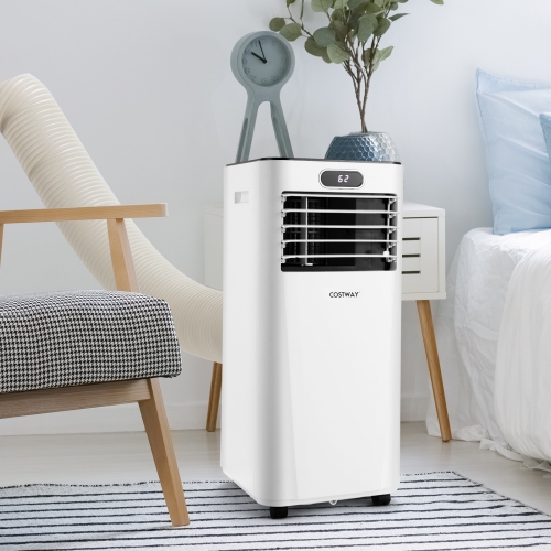 Portable 8000 BTU Air Conditioner with Fan, Dehumidifier, and Remote