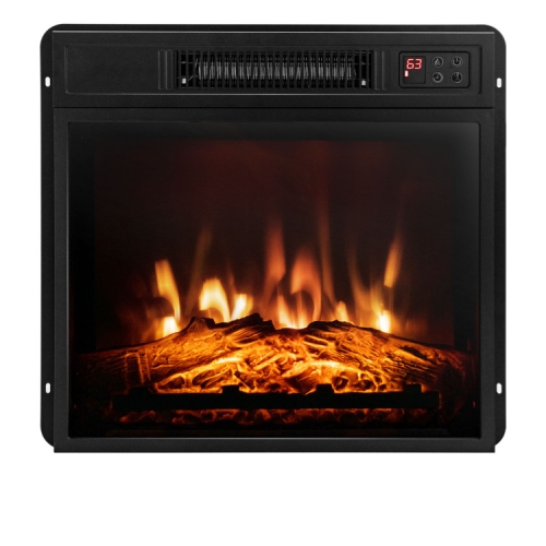 Electric Fireplace Insert with Adjustable LED Flame and Remote Control