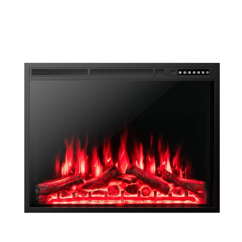 SLICKBLUE  Built-In Electric Fireplace Heater With Adjustable Flames for Living Room