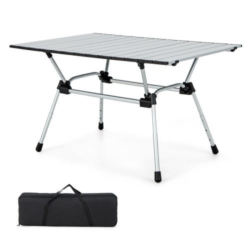 Table Pliante Camping Outplea - Aluminium Ultraléger 1kg - 42x15x8cm Pliée - Pour Pique-Nique, Voyage, Extérieur