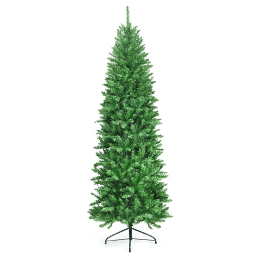SLICKBLUE  150-Light Pvc Hinged Artificial Pencil Christmas Tree for Holidays