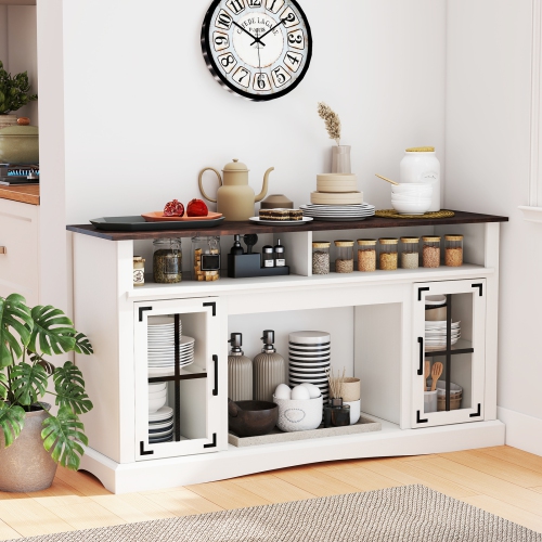 Meuble pour téléviseur moderne avec lampes LED et télécommande pour le divertissement dans le salon