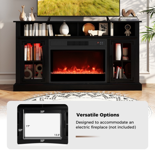 Modern TV Stand with LED Lights and Remote Control for Living Room Entertainment