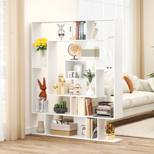 Contemporary 7-Tier Bookshelf – Open Display Shelf Rack for Living Room