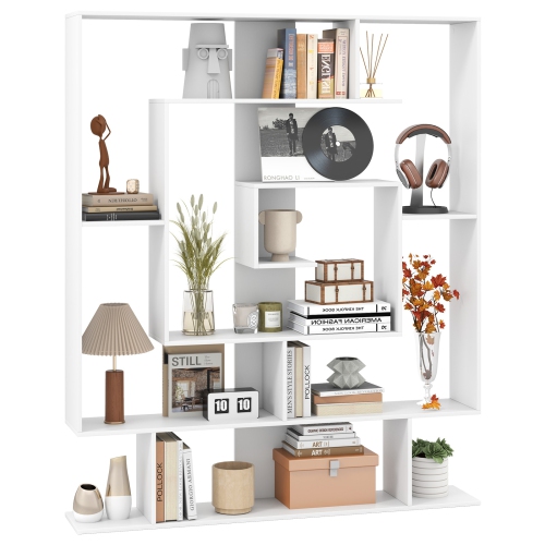 Contemporary 7-Tier Bookshelf – Open Display Shelf Rack for Living Room