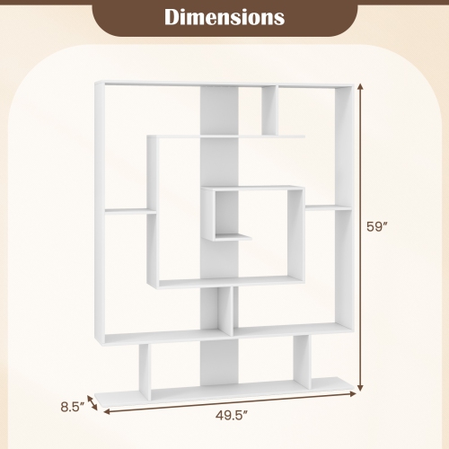 Contemporary 7-Tier Bookshelf – Open Display Shelf Rack for Living Room