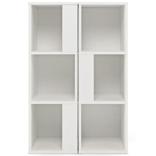 3-Tier 6-Cube Freestanding Bookcase with Safety Anti-Toppling Device