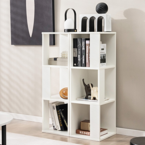 3-Tier 6-Cube Freestanding Bookcase with Safety Anti-Toppling Device